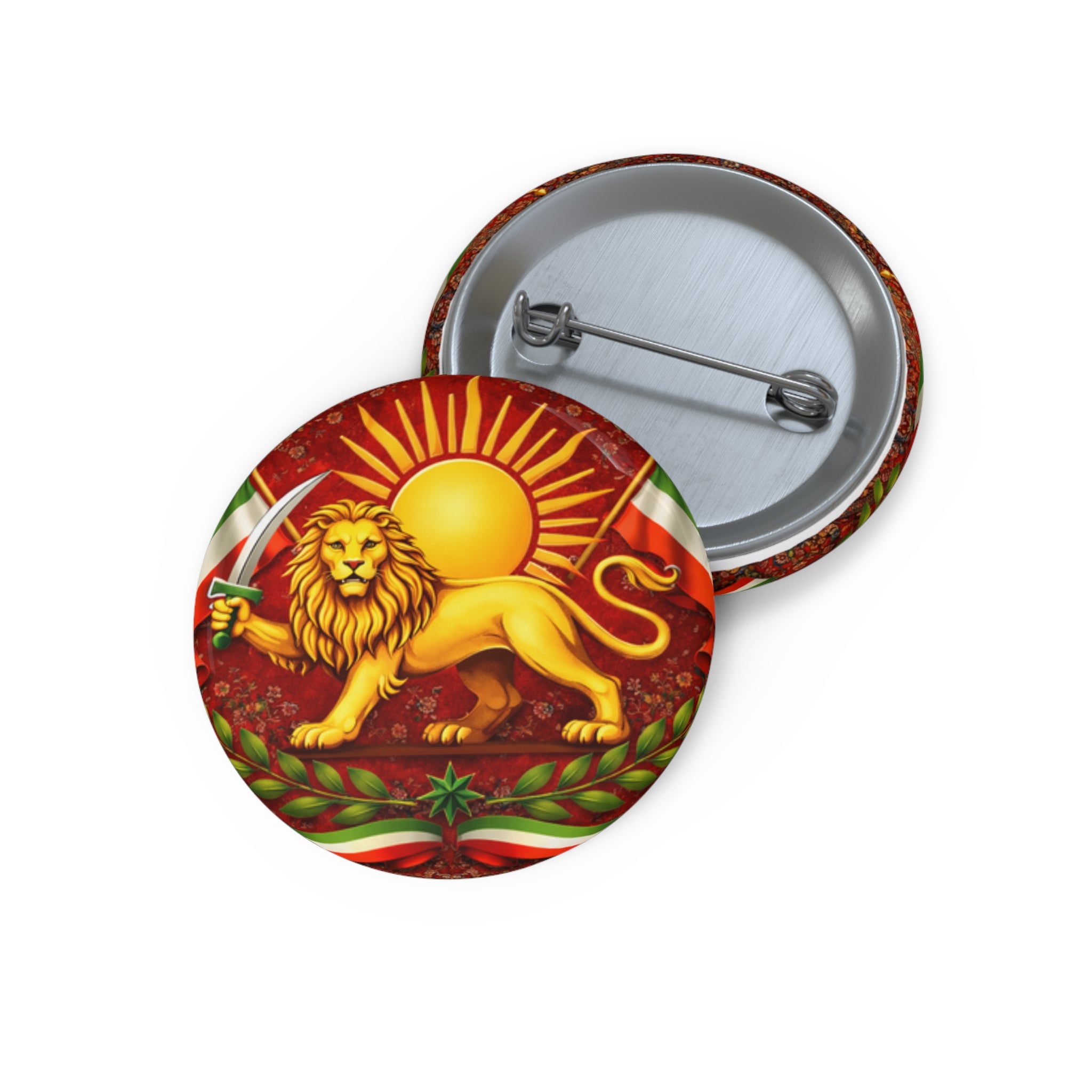 Lion Of Persia Flag Pin Buttons